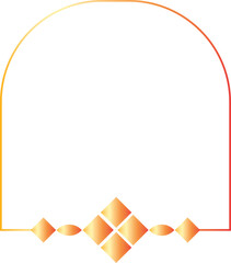 Gold frame luxury vector outline