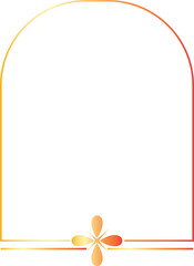 Gold frame luxury vector outline