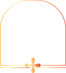 Gold frame luxury vector outline