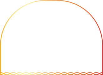 Gold frame luxury vector outline