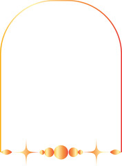 Gold frame luxury vector outline