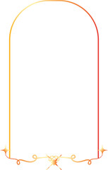 Gold frame luxury vector outline