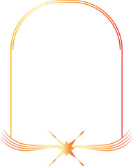 Gold frame luxury vector outline