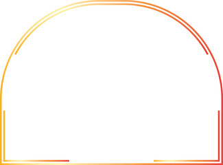 Gold frame luxury vector outline