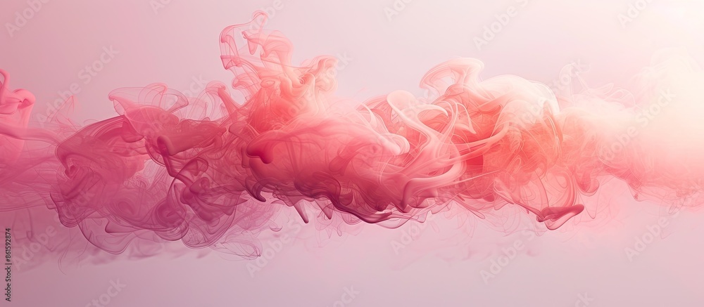 Poster Red smoke abstract on pastel background    Abstract. with copy space image. Place for adding text or design