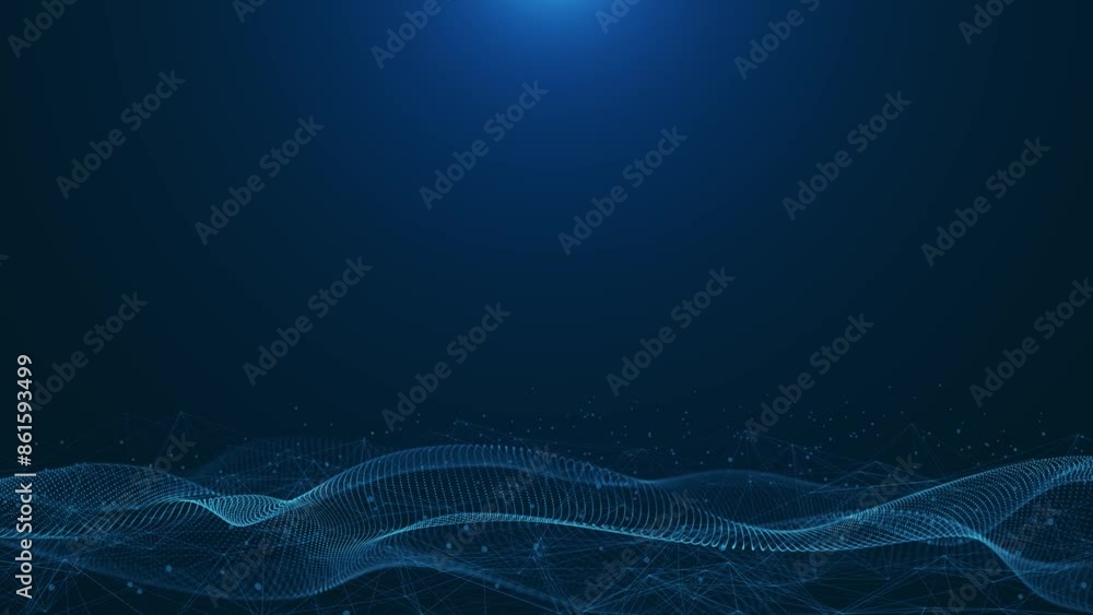 Poster futuristic digital wave with dots. dark cyberspace. abstract music background. cyberspace, big data,