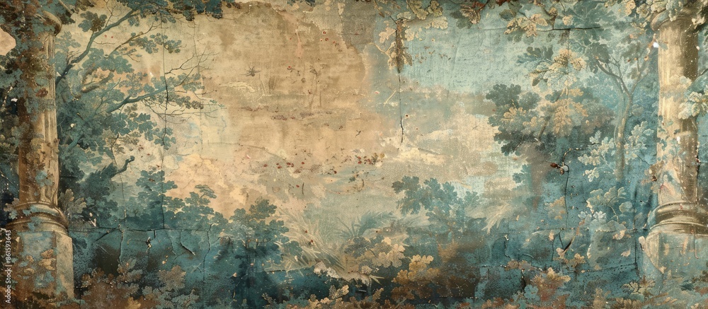 Leinwandbilder vintage tapestry. with copy space image. place for adding text or design