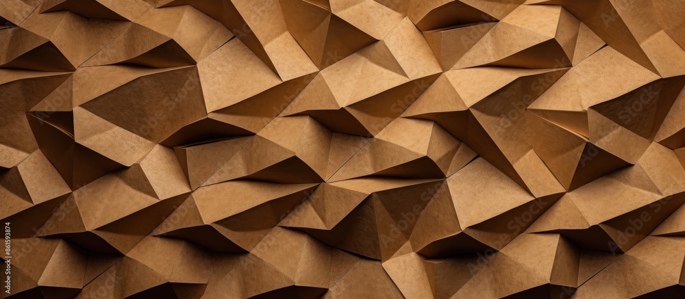 Poster brown paper or cardboard provides a textured backdrop for designs with copy space image.