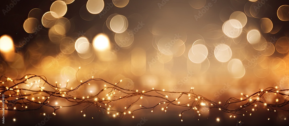 Aufkleber an elegant festive background featuring bokeh lights, stars, and a copy space image.