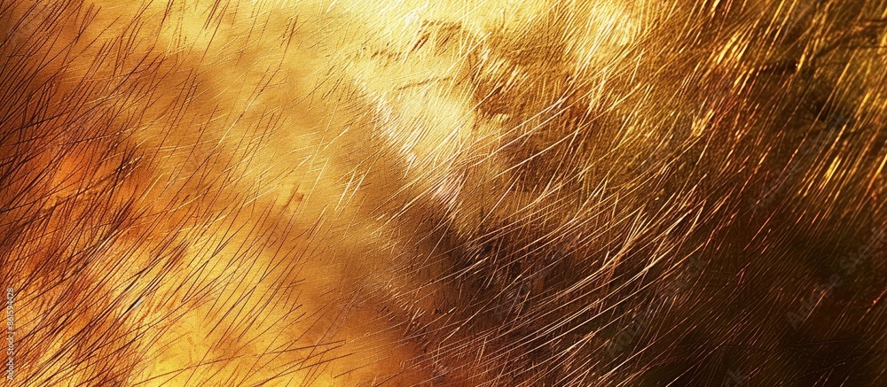 Poster metallic surface with a golden brushed finish perfect for backgrounds or as copy space image.