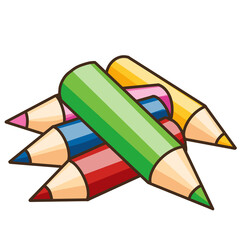 Colorful pencils in back to school concept illustration