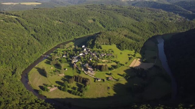 Aerial View of Frahan, Rochehaut: A Serene Belgian Village