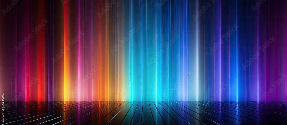 Aufkleber vivid abstract backdrop with diverse stripes and lighting, ideal for a copy space image.