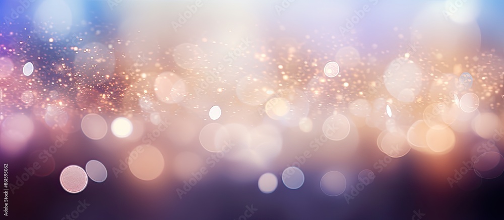 Poster Bokeh background with abstract lights and copy space image.