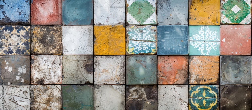 Aufkleber old ceramic tiles background. with copy space image. place for adding text or design