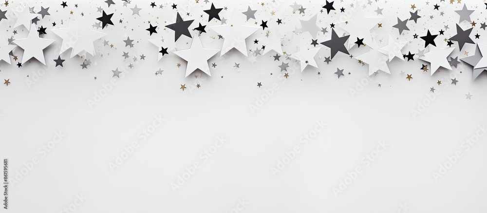 Poster White background with star-patterned paper, providing ample copy space image.