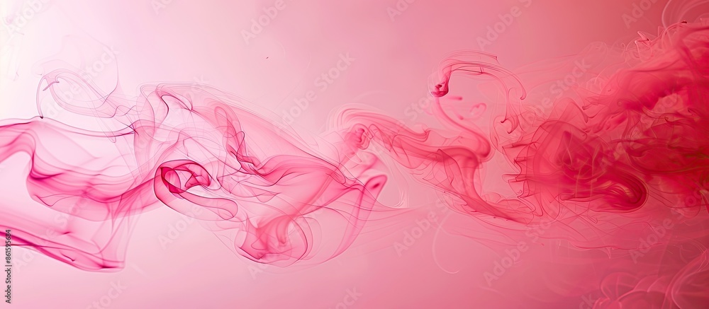 Poster Red smoke abstract on pastel background    Abstract. with copy space image. Place for adding text or design