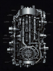 the engine of a car
