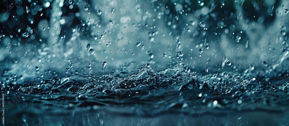 Poster image of a splashing water with copy space image.