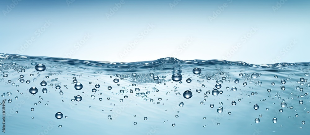 Aufkleber fresh and clean water surface with droplets, providing a serene background for copy space images.