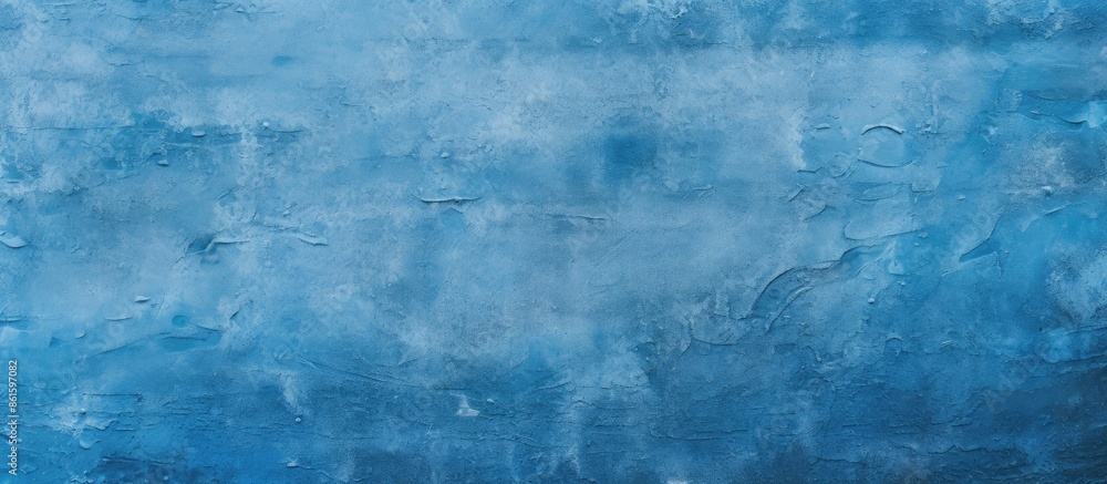 Poster Create an abstract texture on a cement floor using blue paint, suitable for a copy space image.