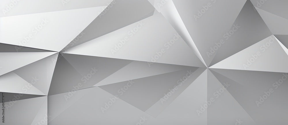 Aufkleber gray abstract geometric shape on paper background with copy space image.