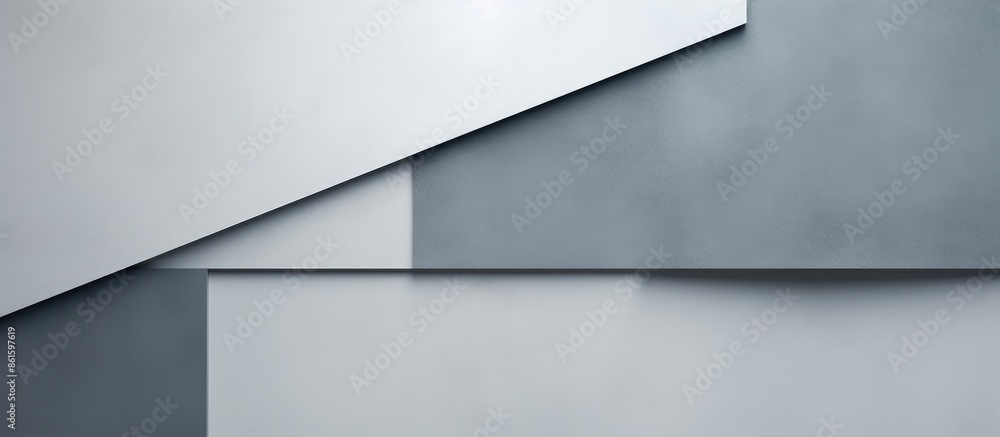 Aufkleber Gray abstract geometric shape on paper background with copy space image.