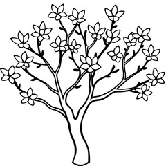 Plants with flower coloring pages. Flower outline