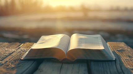 Open Bible in Sunshine