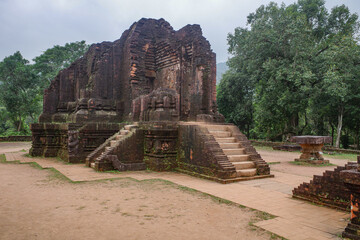 Hoi An, Vietnam - 6 Feb, 2024: My Son Hindu temple built during the Champa kingdom, Vietnam