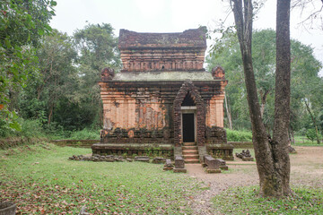 Hoi An, Vietnam - 6 Feb, 2024: My Son Hindu temple built during the Champa kingdom, Vietnam