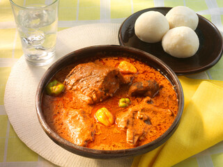 Sauce Arachide, Westafrika, Afrikarezept, Ghana, Fufu, Fleischgericht