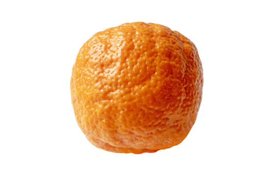 Orange fruit with lumpy peel isolated transparent png.