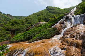 Jinguashi Waterfall near Jiufen in Taiwan