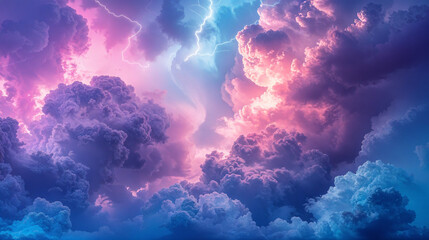 thunderclouds with lightning