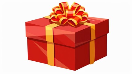 a gift clipart, present element, vector illustration, bright, isolated on white background