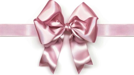 a ribbon bow clipart, decorative element, digital illustration, pink, isolated on white background