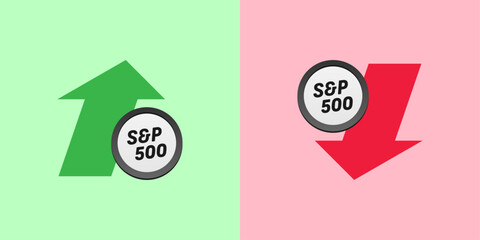 S&P 500 up and down arrow icon
