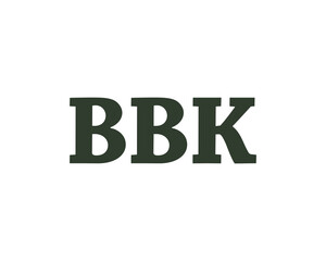 BBK logo design vector template
