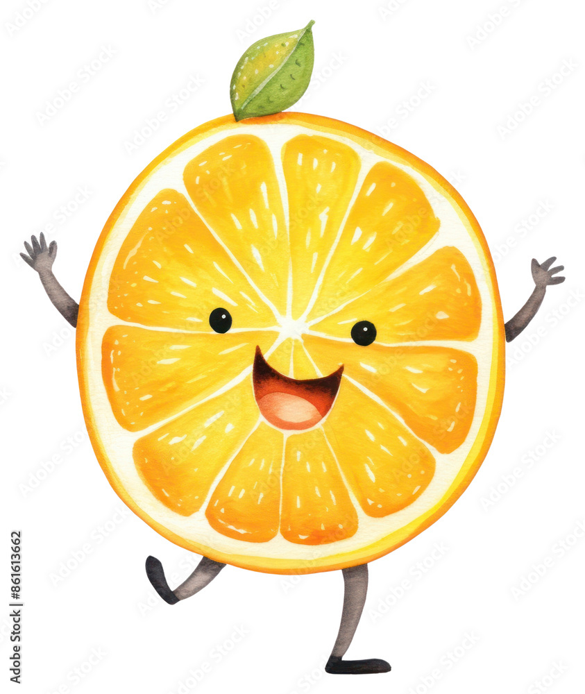 Canvas Prints png sliced orange dancing partying grapefruit lemon plant.