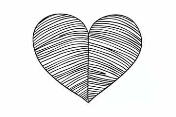 A heart with a lot of lines on it