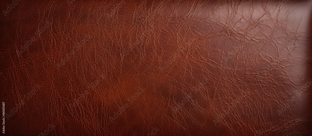 Aufkleber close-up of a rich brown leather texture used as a background for copy space image.
