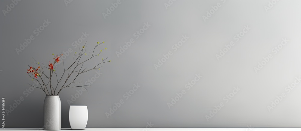 Poster Gray background with an elegant and minimalistic style, ideal for highlighting content with copy space image.