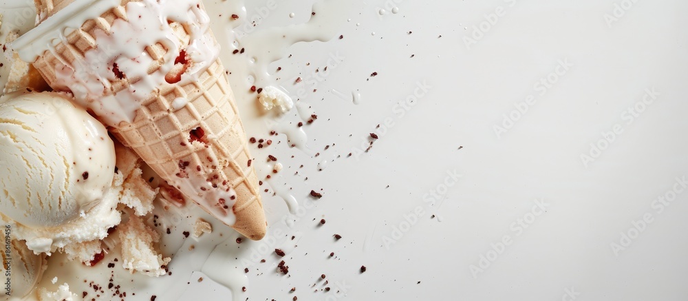 Aufkleber Ice cream mold displayed on a white background with copy space image for customization.