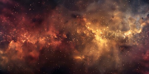 Vibrant Galaxy Background Featuring Nebula Clouds and Stars for Science and Astronomy. Concept Galaxy Background, Nebula Clouds, Stars, Science, Astronomy