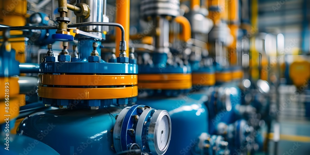 Aufkleber refining oil using hydrotratament unit reactors and exchangers in industrial settings. concept indus