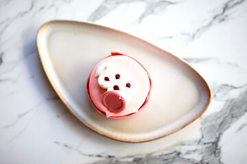 Pink Birthday Cake on the table