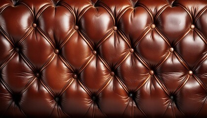 Fototapeta premium Dark Brown Tufted Leather background