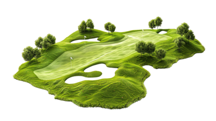 Golf course , transparent background PNG