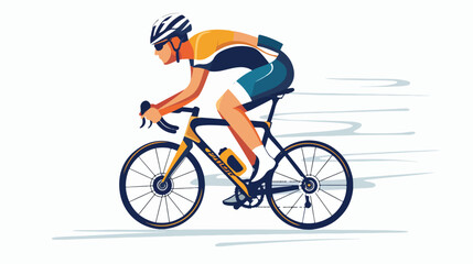 Obraz premium Sportsman Cyclist Engages In Rigorous Training 